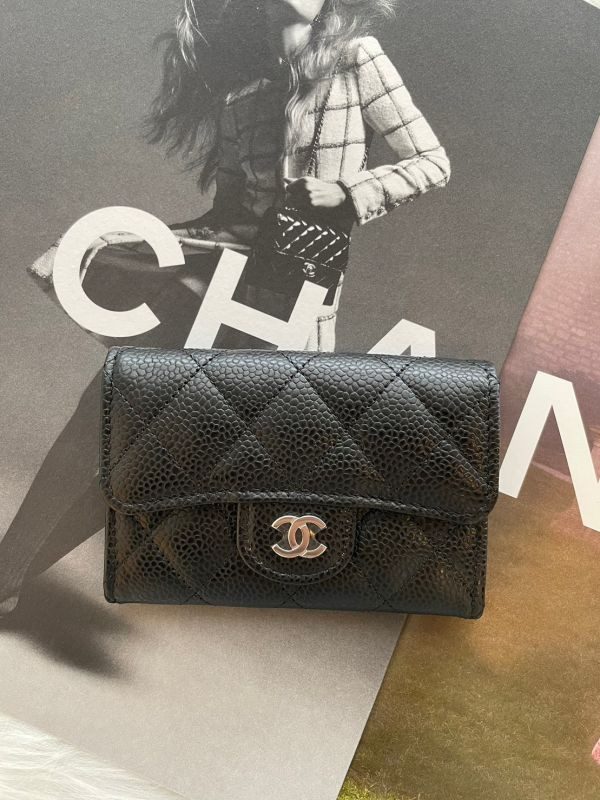 CHANEL O COIN PURSE CF 黑荔枝銀釦 單層零錢卡包 buywithada,france,全球代購,歐洲,exquisite,quality goods,posh,fancy,luxurious