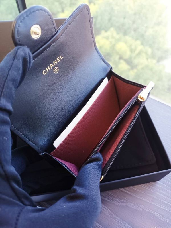 CHANEL 新款 單層卡包 內拉鍊 黑色羊皮金釦 buywithada,france,全球代購,歐洲,exquisite,quality goods,posh,fancy,luxurious