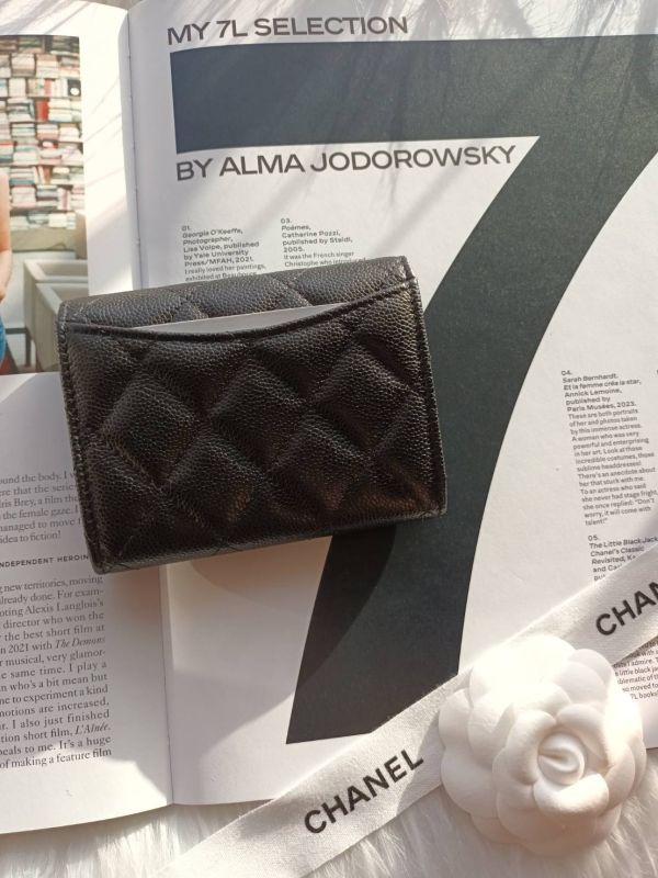 CHANEL CF 黑金 荔枝皮 雙層卡包/錢包 buywithada,france,全球代購,歐洲,exquisite,quality goods,posh,fancy,luxurious