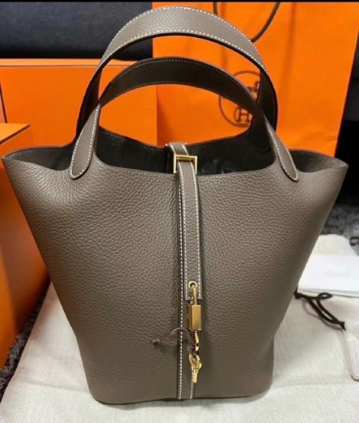 HERMES PICOTIN 22 大象灰金釦 現貨甜價一個 售出重報 buywithada,france,全球代購,歐洲,exquisite,quality goods,posh,fancy,luxurious