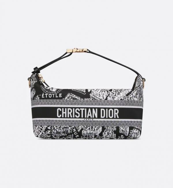 DIOR 中碼 DIORTRAVEL NOMAD 黑色科技布料 Plan de Paris 刺繡 buywithada,france,全球代購,歐洲,exquisite,quality goods,posh,fancy,luxurious