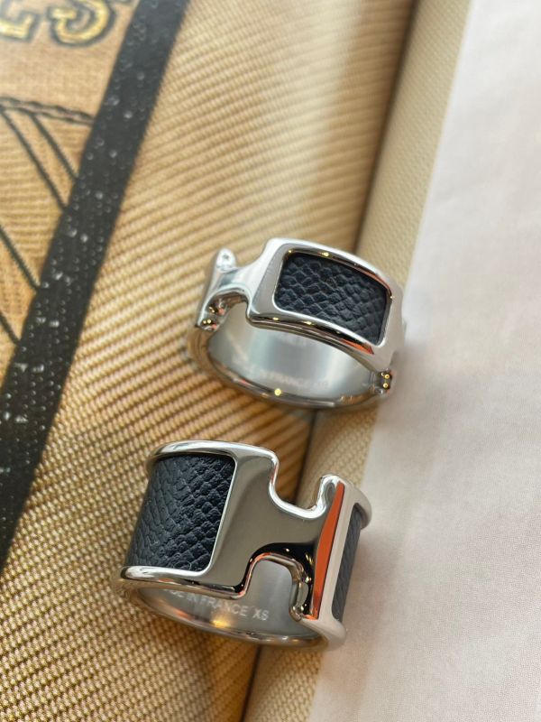 HERMES 最新olympe 戒指 黑銀 寬版 xs buywithada,france,全球代購,歐洲,exquisite,quality goods,posh,fancy,luxurious