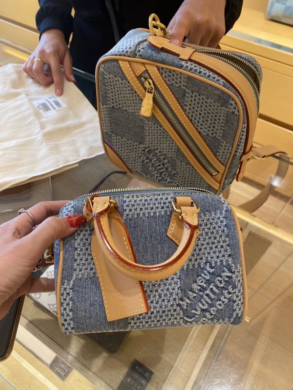 LV 最新 男士拼布牛仔單寧 Speedy 18 Bandoulière buywithada,france,全球代購,歐洲,exquisite,quality goods,posh,fancy,luxurious