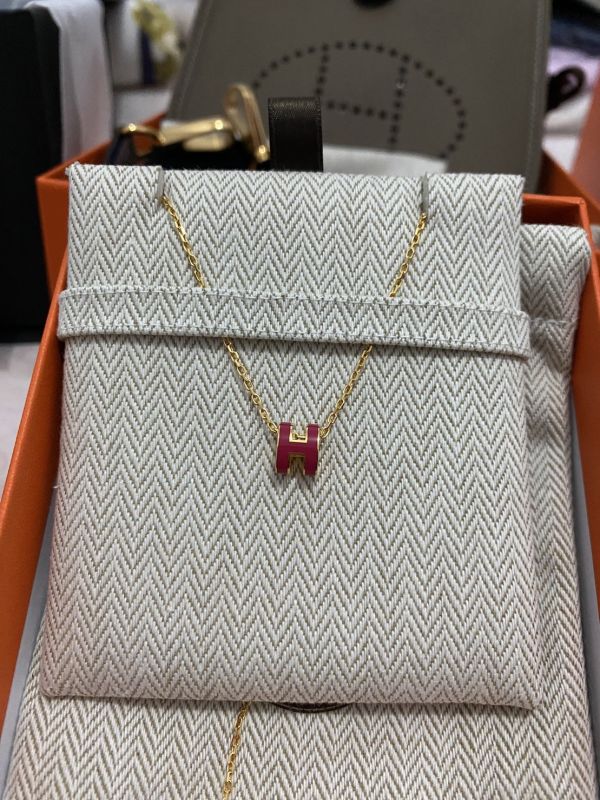HERMES POP H MINI 項鍊 莓果色金 0E Rose Texas 德州玫瑰粉 buywithada,france,全球代購,歐洲,exquisite,quality goods,posh,fancy,luxurious