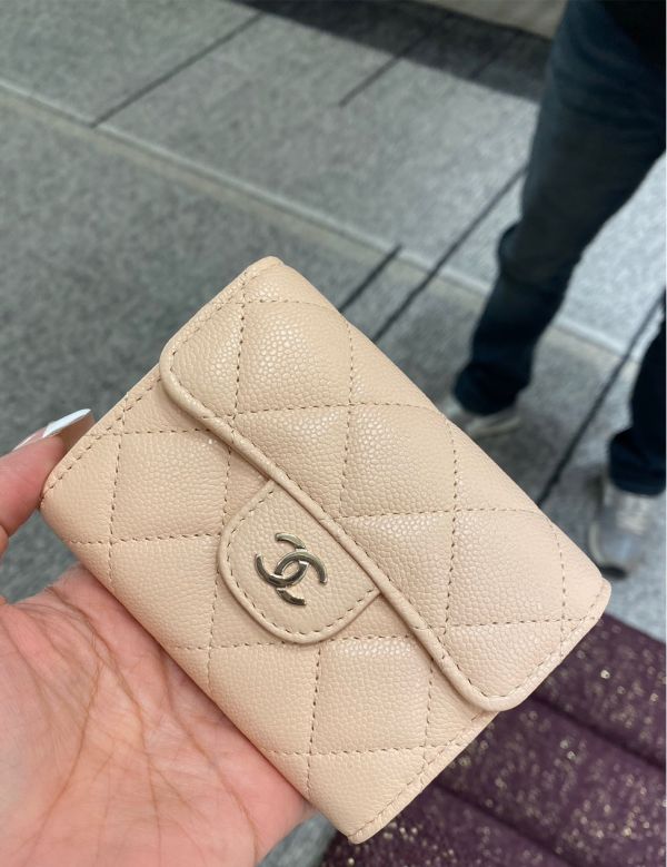 CHANEL 雙層卡包 裸膚色 buywithada,france,全球代購,歐洲,exquisite,quality goods,posh,fancy,luxurious