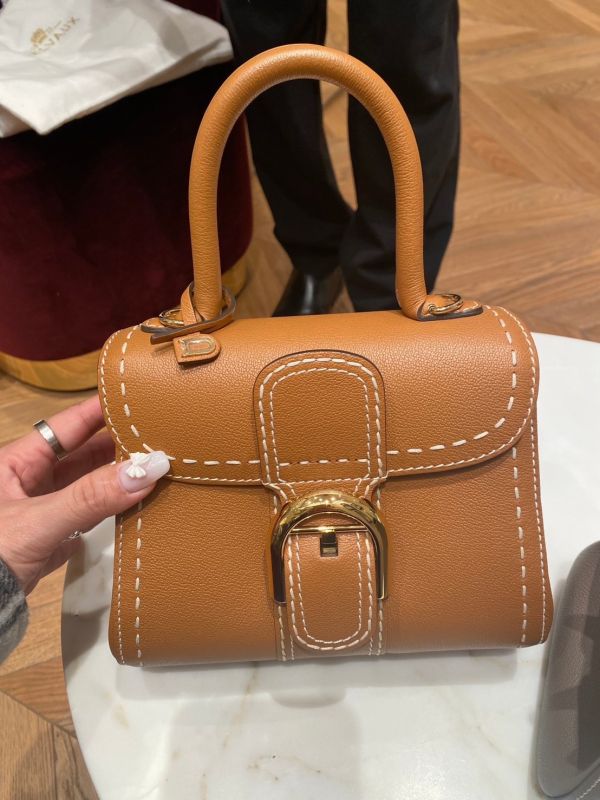Delvaux Brillant mini Surpiqué 大象灰/焦糖色/白色 buywithada,france,全球代購,歐洲,exquisite,quality goods,posh,fancy,luxurious