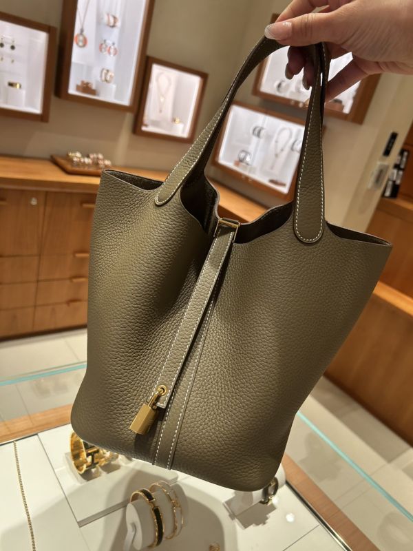 HERMES PICOTIN 22 大象灰金釦 現貨甜價一個 售出重報 buywithada,france,全球代購,歐洲,exquisite,quality goods,posh,fancy,luxurious