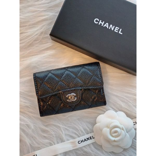 CHANEL O COIN PURSE CF 黑荔枝銀釦 單層零錢卡包 buywithada,france,全球代購,歐洲,exquisite,quality goods,posh,fancy,luxurious