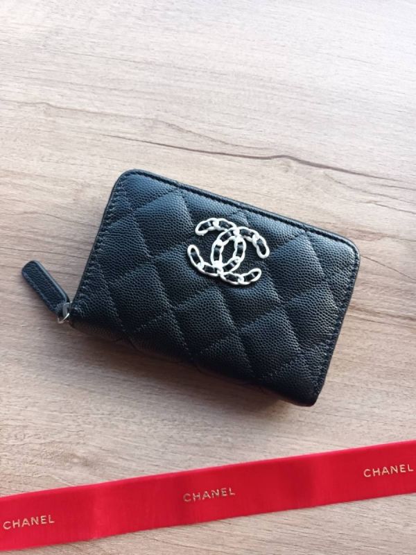 CHANEL 白色19 新款ㄇ字拉鏈錢包 內有拉鍊分層 黑荔枝銀釦 buywithada,france,全球代購,歐洲,exquisite,quality goods,posh,fancy,luxurious
