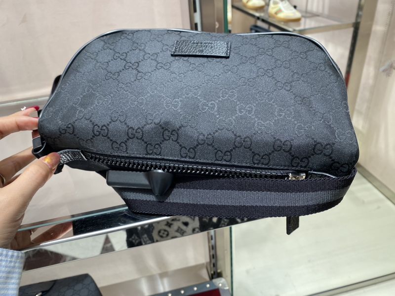 GUCCI黑色經典logo 腰包/胸包 buywithada,france,全球代購,歐洲