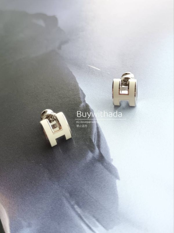 HERMES POP H MINI 白銀 耳針 buywithada,france,全球代購,歐洲,exquisite,quality goods,posh,fancy,luxurious