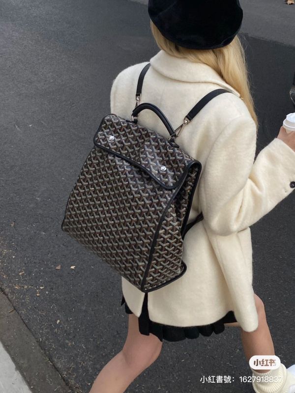 GOYARD 折疊雙肩背包 黑色/黑棕/灰色 buywithada,france,全球代購,歐洲,exquisite,quality goods,posh,fancy,luxurious