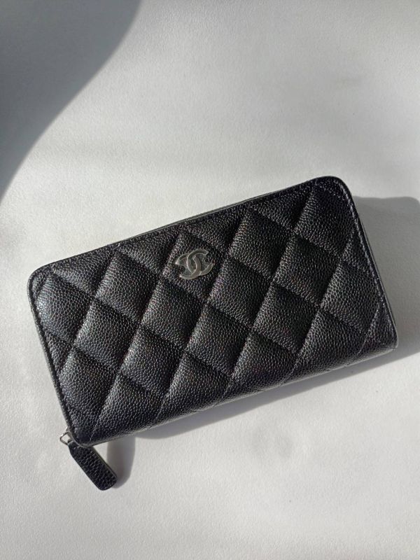 CHANEL CF 拉鏈中夾 黑荔枝銀釦 buywithada,france,全球代購,歐洲,exquisite,quality goods,posh,fancy,luxurious