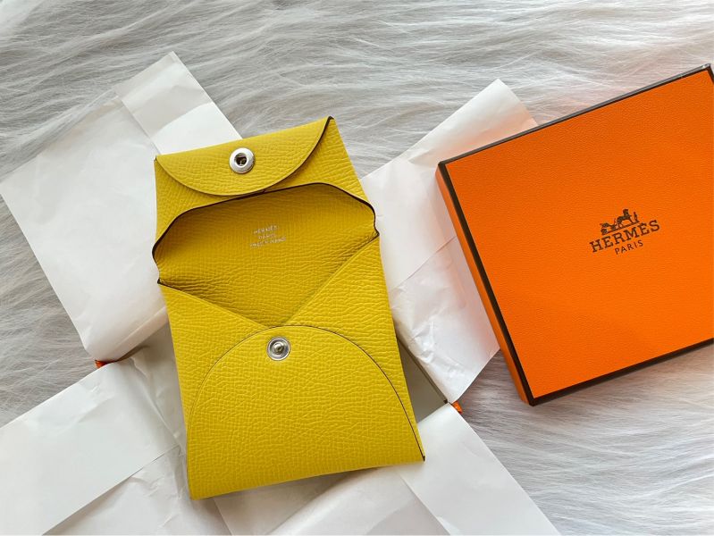 HERMES BASTIA 黃色 零錢包 