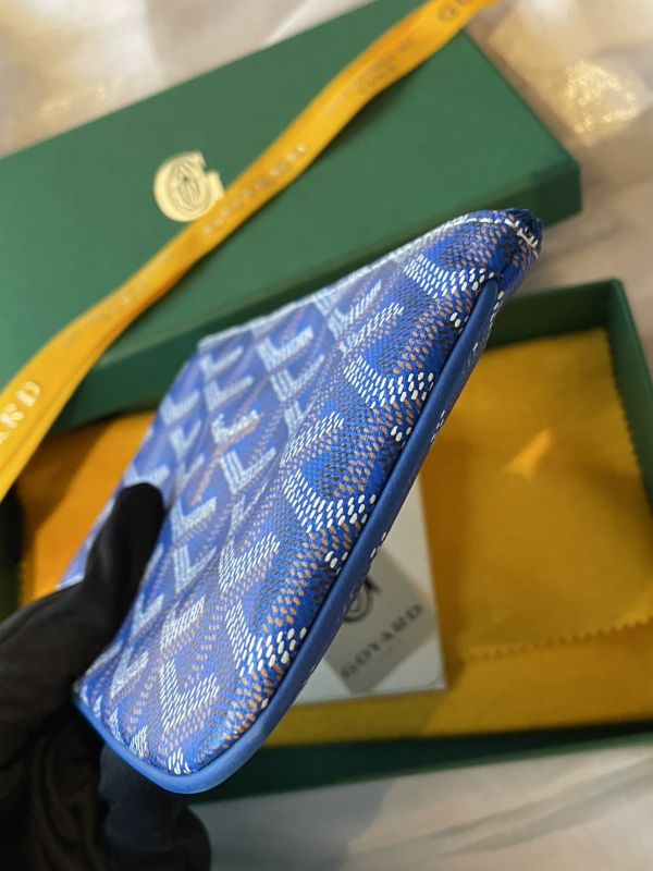 GOYARD 藍色一字拉鍊小包 buywithada,france,全球代購,歐洲,exquisite,quality goods,posh,fancy,luxurious