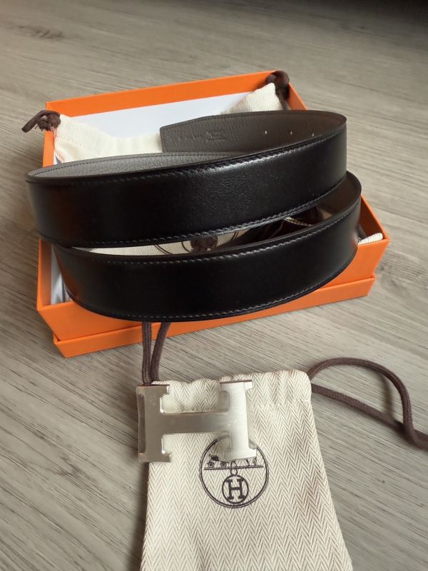 Hermès 32mm 霧面灰色 H釦頭 黑/錫器灰 皮帶 95cm buywithada,france,全球代購,歐洲,exquisite,quality goods,posh,fancy,luxurious