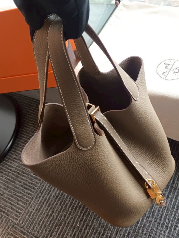 HERMES PICOTIN 22 大象灰金釦 現貨甜價一個 售出重報 buywithada,france,全球代購,歐洲,exquisite,quality goods,posh,fancy,luxurious