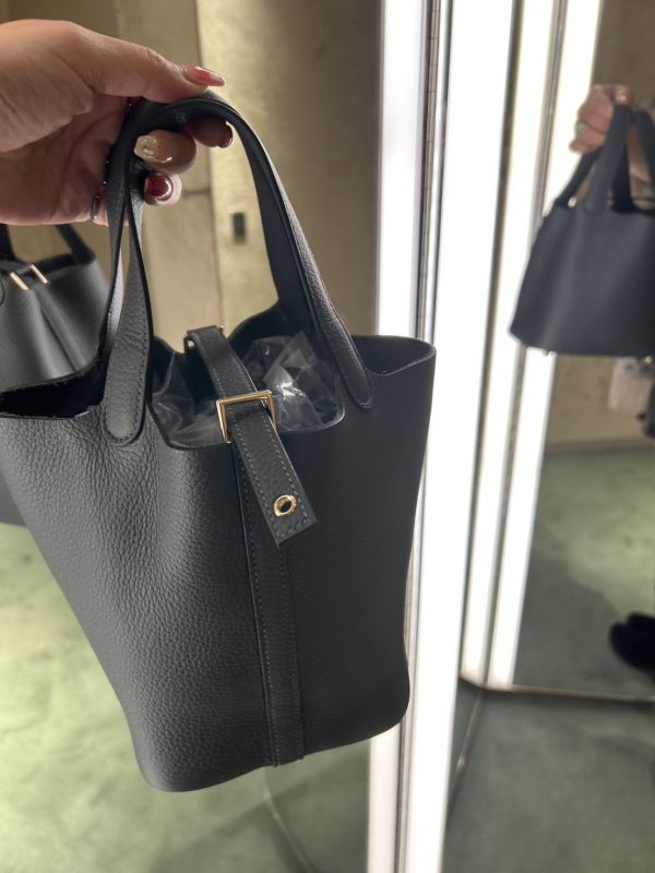 HERMES PICOTIN 18 H0霧霾灰金釦 buywithada,france,全球代購,歐洲,exquisite,quality goods,posh,fancy,luxurious