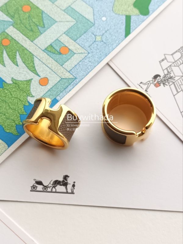 HERMES Olympe 戒指 大象灰金 寬版 S buywithada,france,全球代購,歐洲,exquisite,quality goods,posh,fancy,luxurious