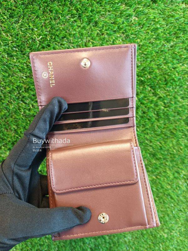 CHANEL 新款 黑荔枝金釦對折短夾 內裡附零錢袋款 buywithada,france,全球代購,歐洲,exquisite,quality goods,posh,fancy,luxurious