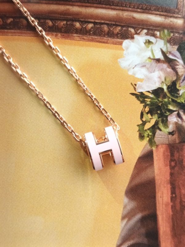 HERMES POP H MINI 粉玫瑰金 項鏈 buywithada,france,全球代購,歐洲,exquisite,quality goods,posh,fancy,luxurious