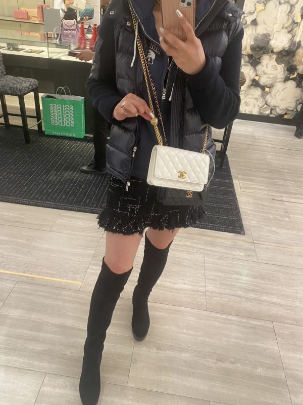 CHANEL 24P 白色愛心調節釦 WOC buywithada,france,全球代購,歐洲,exquisite,quality goods,posh,fancy,luxurious