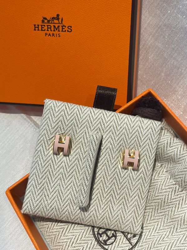 HERMES MINI POP H 櫻花粉金耳環 buywithada,france,全球代購,歐洲,exquisite,quality goods,posh,fancy,luxurious