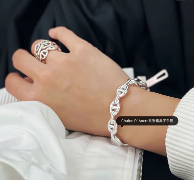 HERMES 純銀豬鼻手鐲 buywithada,france,全球代購,歐洲,exquisite,quality goods,posh,fancy,luxurious