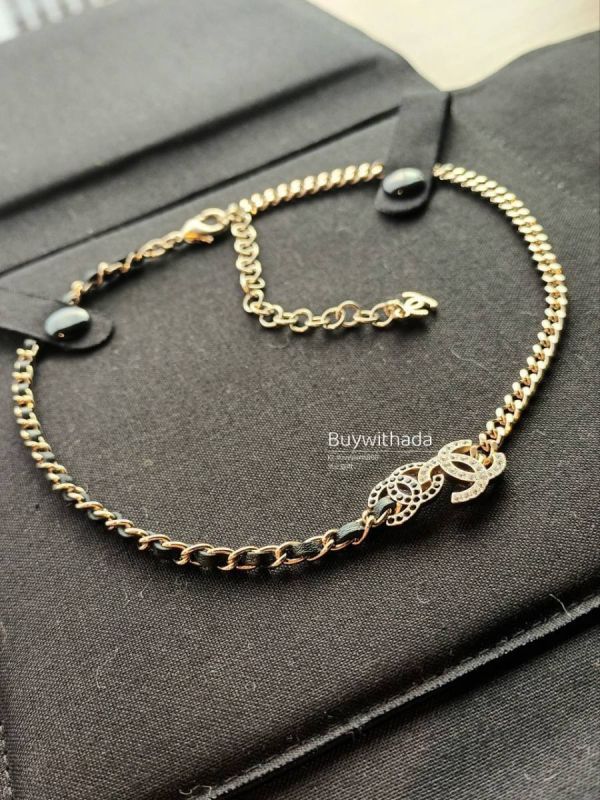 CHANEL 23 半皮穿金屬鏈頸鏈 CHOCKER buywithada,france,全球代購,歐洲,exquisite,quality goods,posh,fancy,luxurious