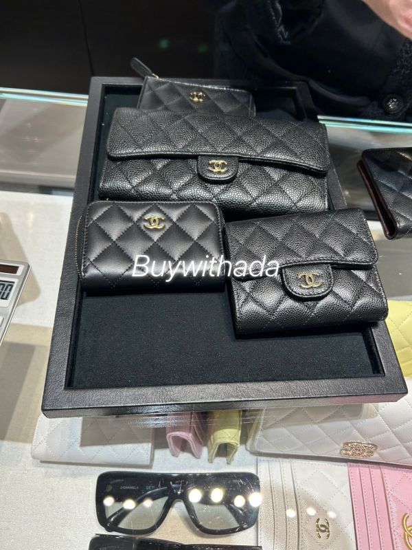 CHANEL 新式黑荔枝金三折短夾 內有零錢袋 buywithada,france,全球代購,歐洲,exquisite,quality goods,posh,fancy,luxurious