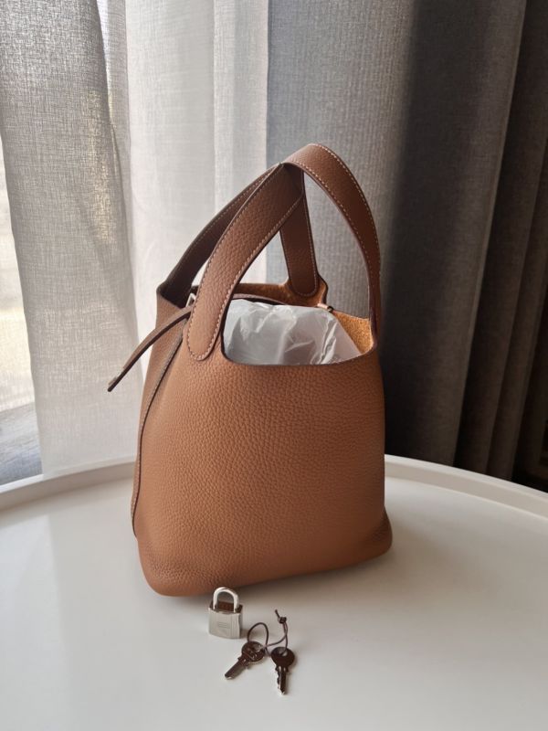 HERMES Picotin 18 金棕銀扣 buywithada,france,全球代購,歐洲,exquisite,quality goods,posh,fancy,luxurious