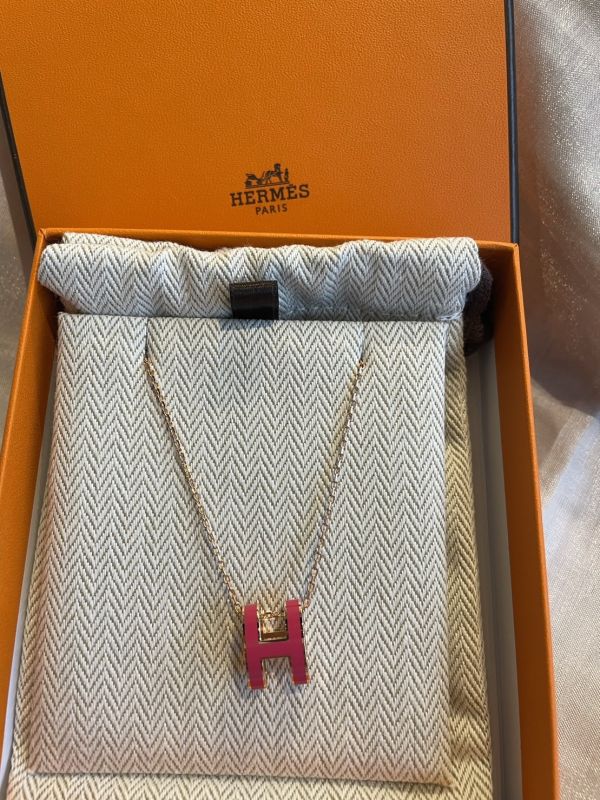 HERMES POP H S7 ROSE EXTRE 大H項鍊 buywithada,france,全球代購,歐洲,exquisite,quality goods,posh,fancy,luxurious
