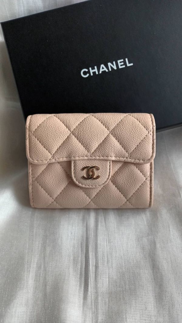 CHANEL 雙層卡包 裸膚色 buywithada,france,全球代購,歐洲,exquisite,quality goods,posh,fancy,luxurious