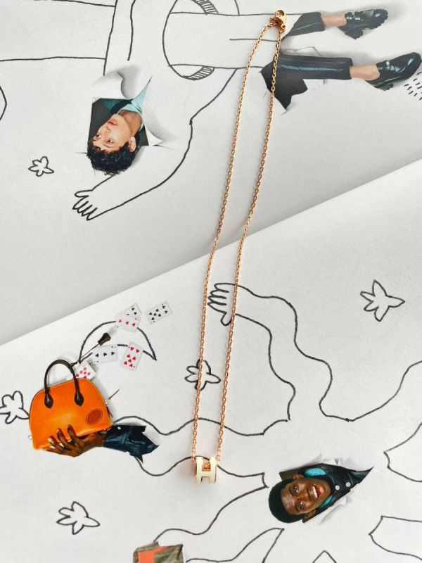 HERMES POP H MINI 項鏈 白金 buywithada,france,全球代購,歐洲,exquisite,quality goods,posh,fancy,luxurious