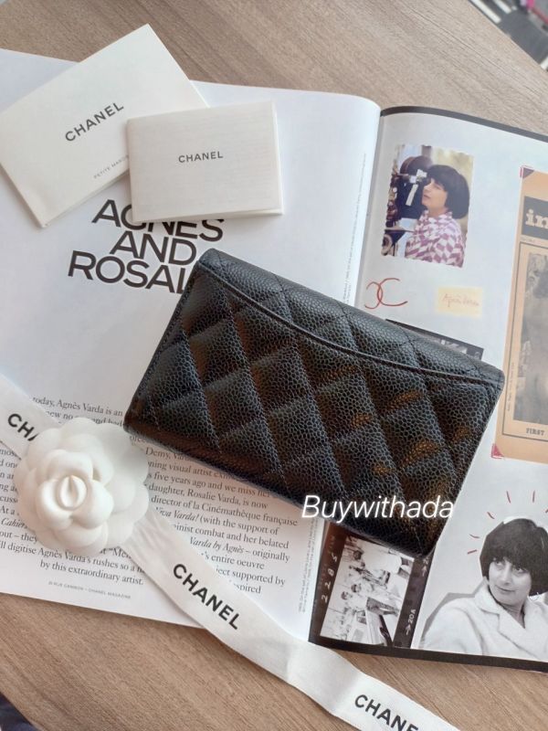 CHANEL 三折翻蓋中夾 黑荔枝銀釦 buywithada,france,全球代購,歐洲,exquisite,quality goods,posh,fancy,luxurious