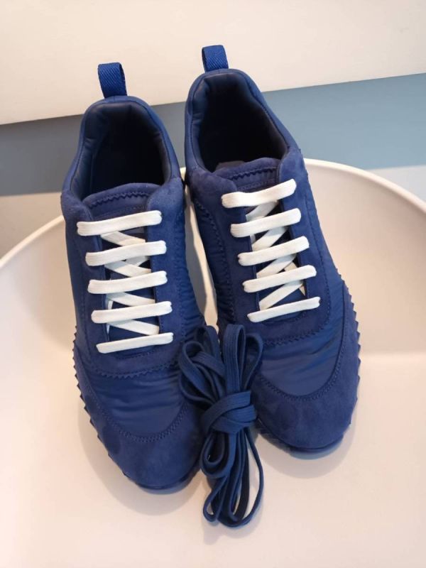 Hermes bouncing 運動鞋 麂皮拼布 藍色 SIZE 41.5 buywithada,france,全球代購,歐洲,exquisite,quality goods,posh,fancy,luxurious