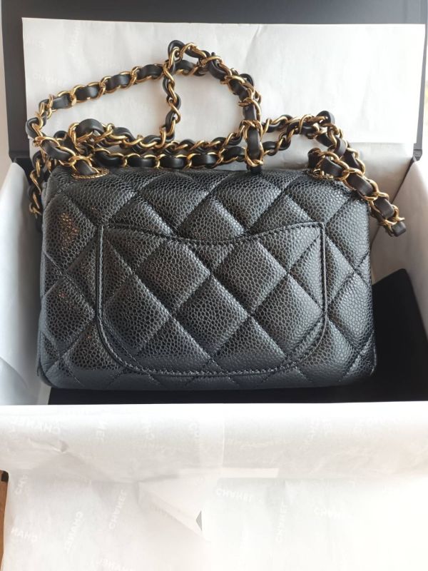 CHANEL 24B 黑荔枝皮方胖 4孔鏈條包 buywithada,france,全球代購,歐洲,exquisite,quality goods,posh,fancy,luxurious