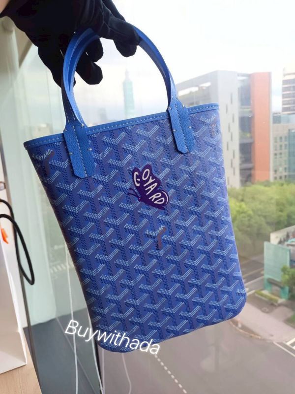 GOYARD 2025限量Poitiers tote bag 鳶尾色 手繪蝴碟logo buywithada,france,全球代購,歐洲,exquisite,quality goods,posh,fancy,luxurious