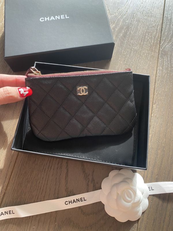 CHANEL CF 黑金 荔枝皮 一字拉鍊錢包/卡包 buywithada,france,全球代購,歐洲,exquisite,quality goods,posh,fancy,luxurious