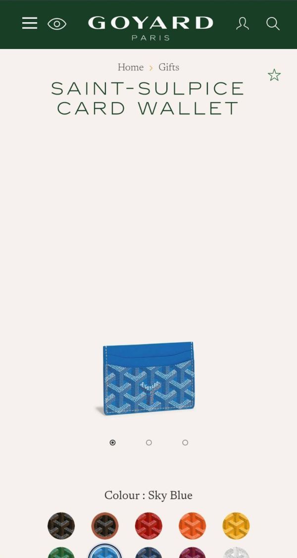 GOYARD 卡片夾saint sulpice 電光藍 buywithada,france,全球代購,歐洲,exquisite,quality goods,posh,fancy,luxurious