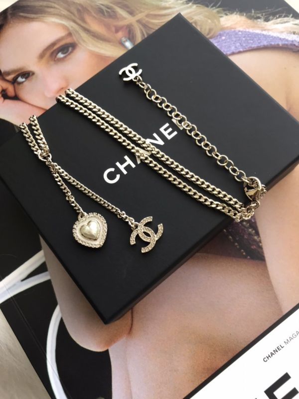 CHANEL 垂墜水鑽 愛心&CC 項鍊 buywithada,france,全球代購,歐洲,exquisite,quality goods,posh,fancy,luxurious