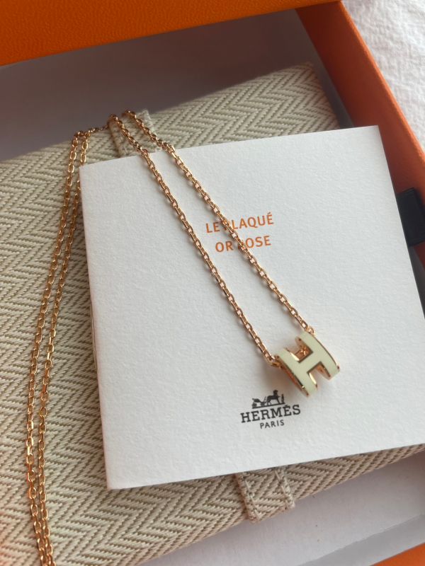 HERMES POP H MINI 白色玫瑰金 項鍊 buywithada,france,全球代購,歐洲,exquisite,quality goods,posh,fancy,luxurious