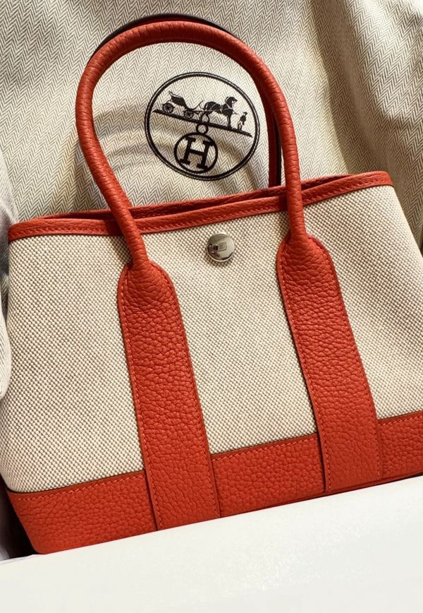Hermes garden party 23 9T橘 buywithada,france,全球代購,歐洲,exquisite,quality goods,posh,fancy,luxurious