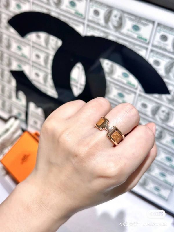 HERMES Olympe 爆款H 戒指 金棕玫瑰金 XS buywithada,france,全球代購,歐洲,exquisite,quality goods,posh,fancy,luxurious
