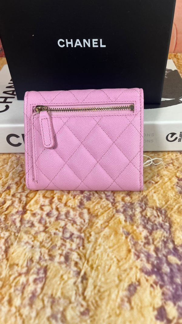 CHANEL CF 三折短夾 粉色 金釦 buywithada,france,全球代購,歐洲,exquisite,quality goods,posh,fancy,luxurious