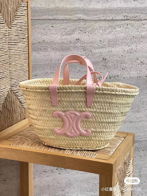 CELINE 粉色草編包 buywithada,france,全球代購,歐洲,exquisite,quality goods,posh,fancy,luxurious