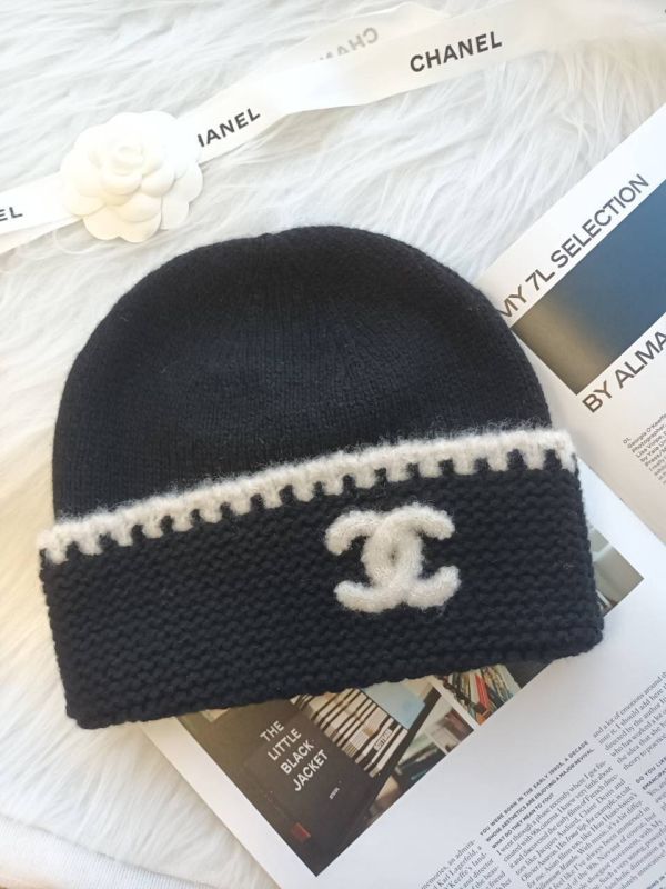 CHANEL 鋸齒紋邊毛帽 黑色 buywithada,france,全球代購,歐洲,exquisite,quality goods,posh,fancy,luxurious