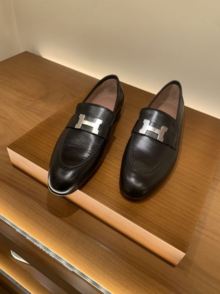 經典款HERMES H 樂福鞋 黑銀 buywithada,france,全球代購,歐洲,exquisite,quality goods,posh,fancy,luxurious