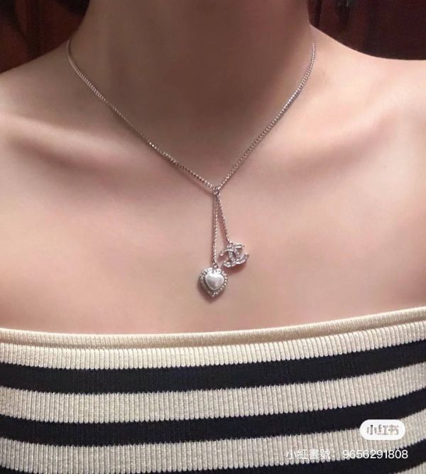 CHANEL 垂墜水鑽 愛心&CC 項鍊 buywithada,france,全球代購,歐洲,exquisite,quality goods,posh,fancy,luxurious