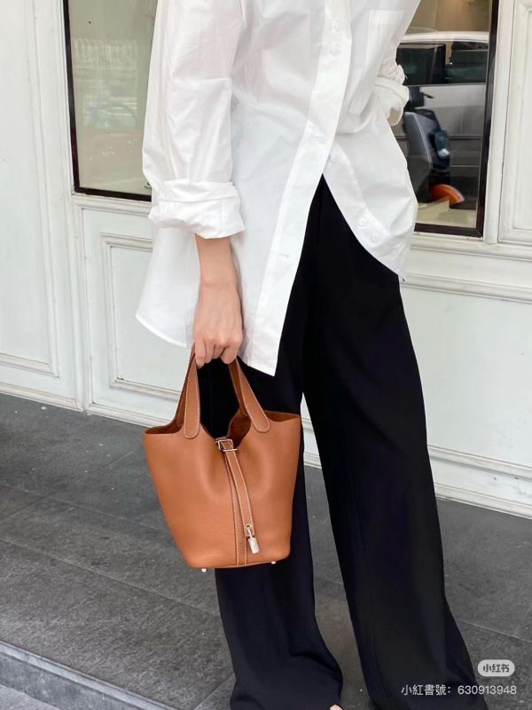 HERMES Picotin 18 金棕銀扣 buywithada,france,全球代購,歐洲,exquisite,quality goods,posh,fancy,luxurious